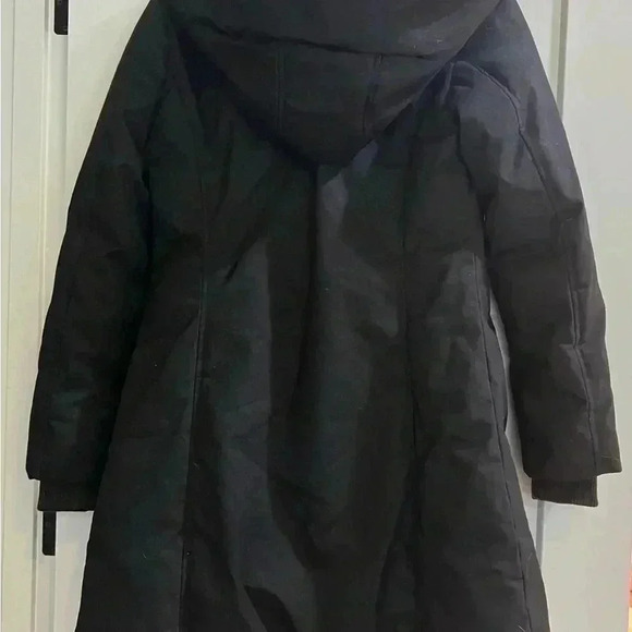 Kenneth Cole Womens Brushed Twill Hooded Black Coat Size XSmall B9315 - Picture 11 of 14